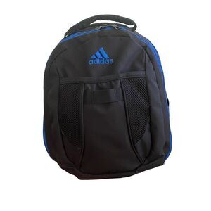 Adidas Atkins Black & Blue Backpack School Bag Gym Bag